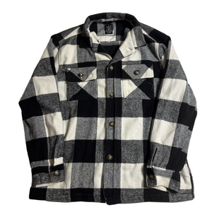 North Western MFG Co Black White Thick Plaid Jacket Shacket Men XL Extra Large
